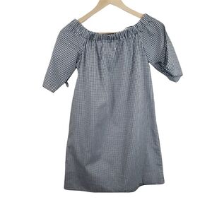 ETAM Gingham Off the Shoulder Dress Size US 2 UK 6